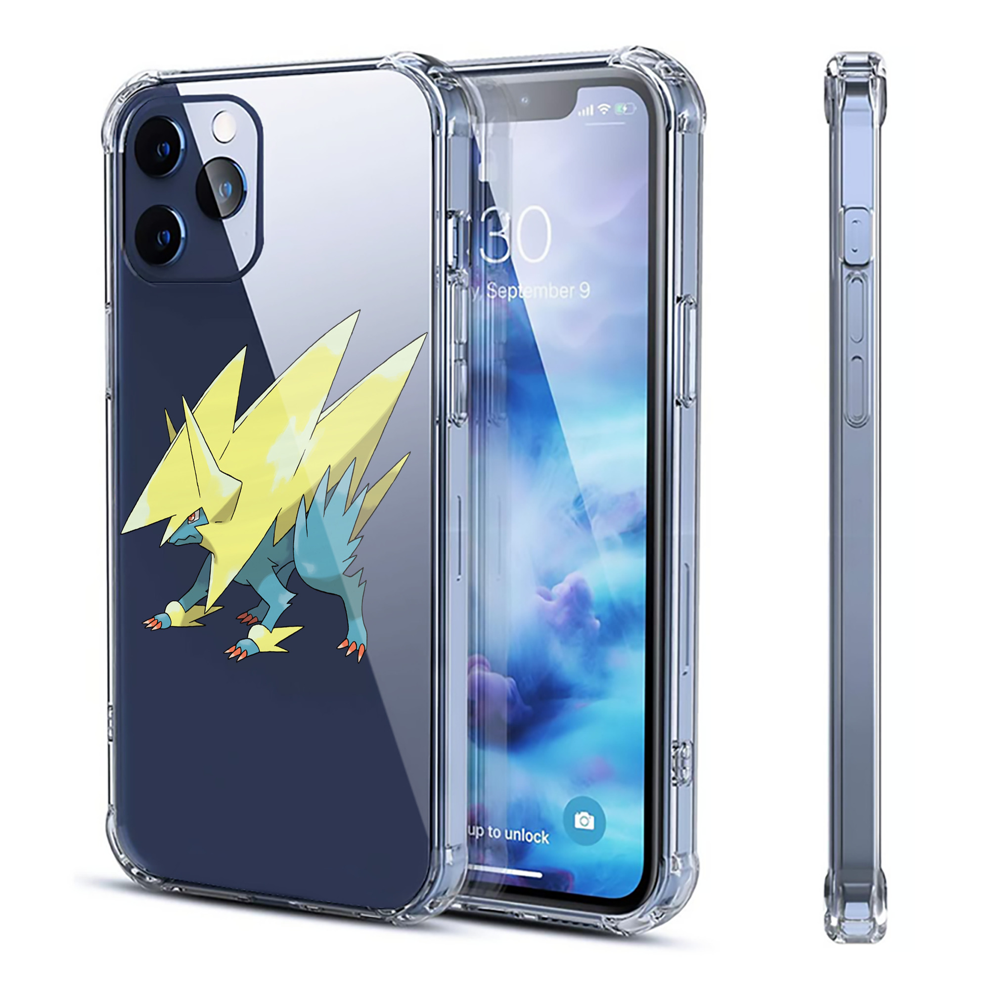 （画像用） ポケットモンスター Pokémon 【iPhone 12シリーズ対応】透明スマホケース（クリアソフトケース）